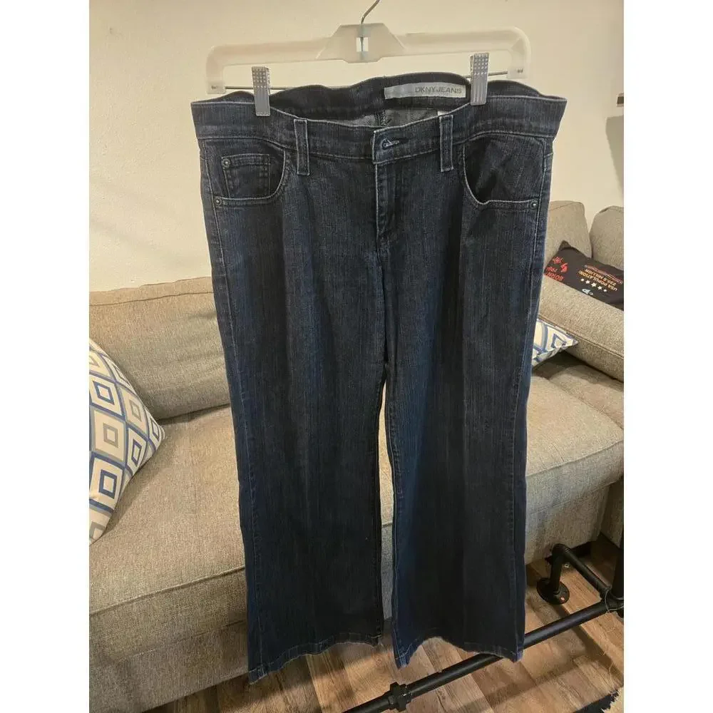 DKNY Women's Dark Wash Bootcut Jeans - Size 10